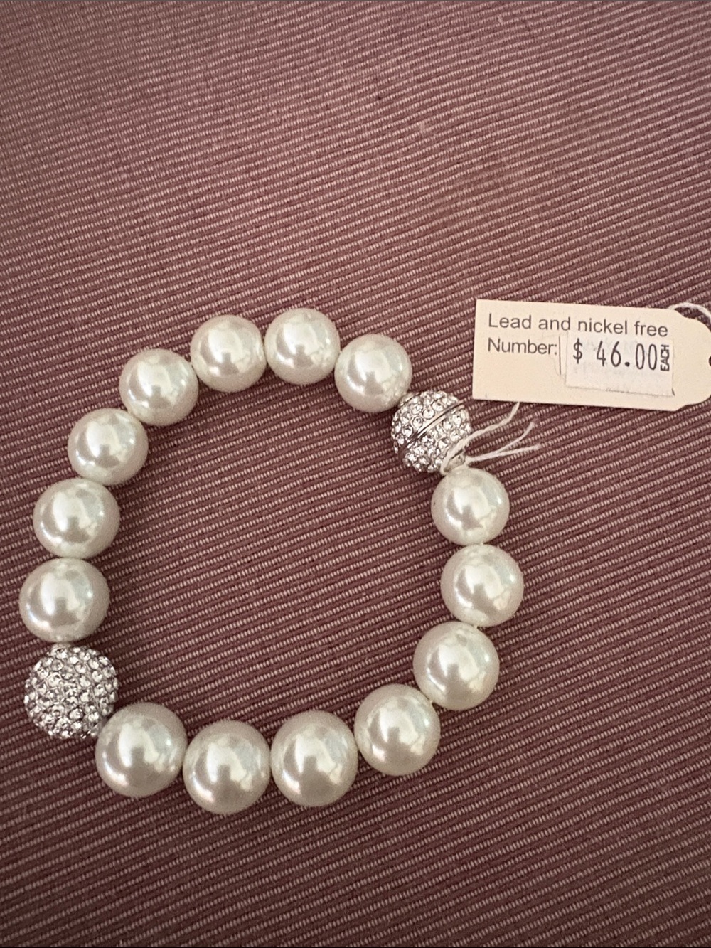 Pearl & Swarovski Elements Crystal Bracelet